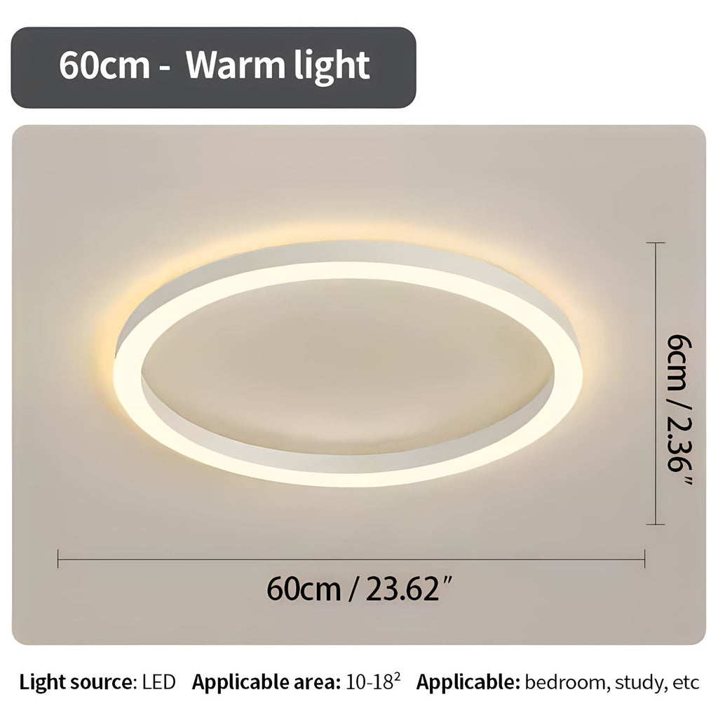 Nordic Circular LED Ceiling Lamp for Bedroom | Desfino