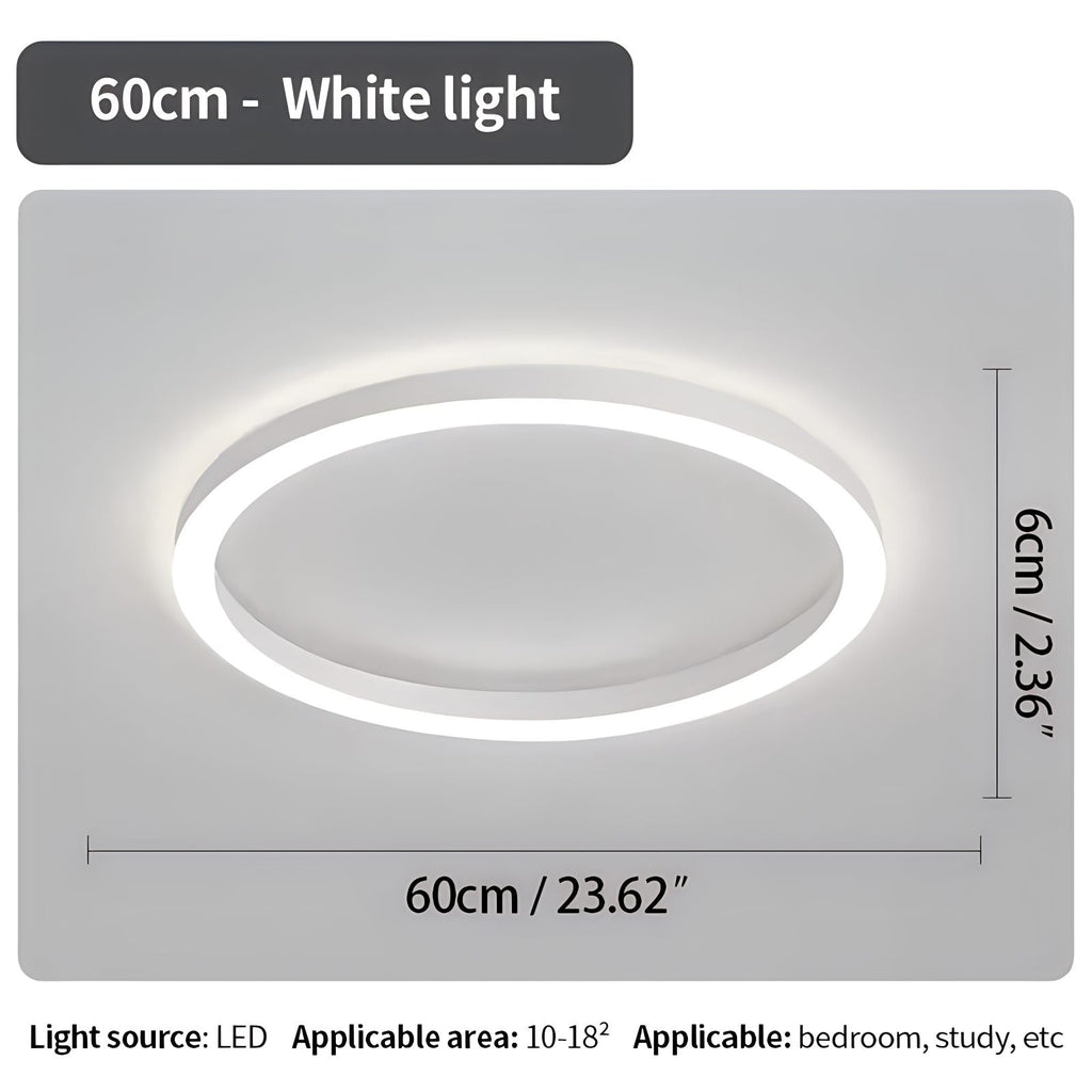 Nordic Circular LED Ceiling Lamp for Bedroom | Desfino