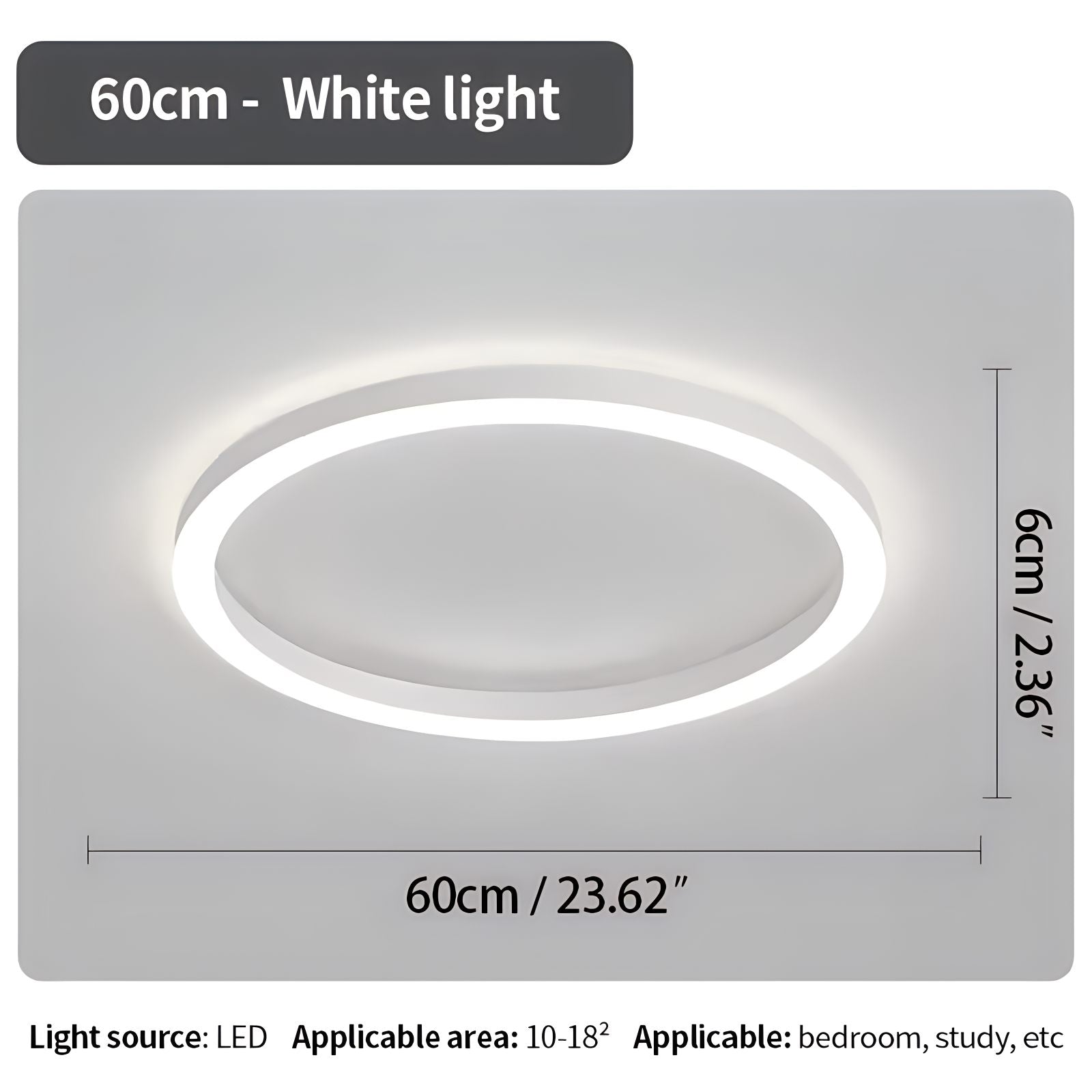 Nordic Circular LED Ceiling Lamp for Bedroom | Desfino