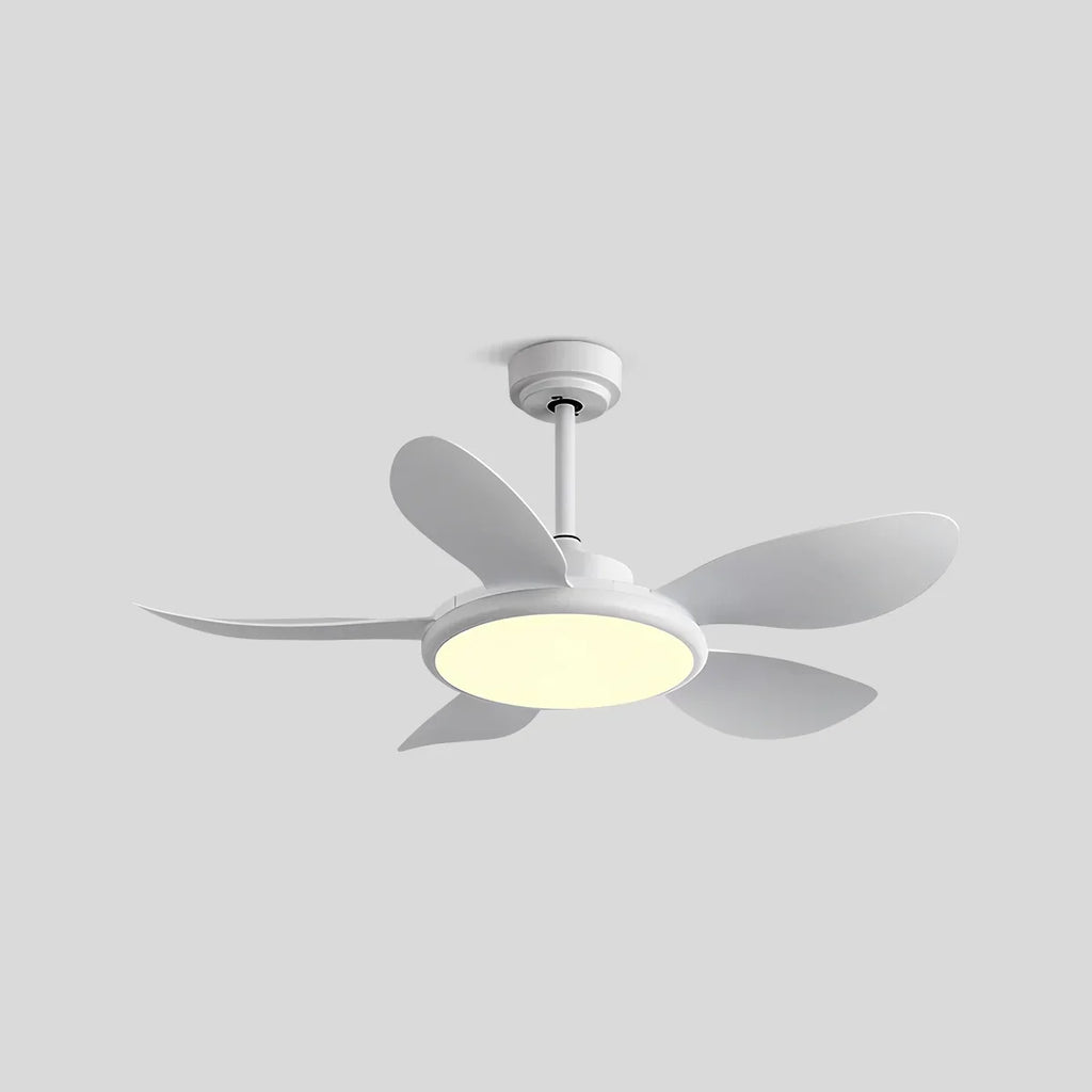 Deckenventilator mit 5 Holzflügeln und Licht fürs Wohnzimmer | Desfino