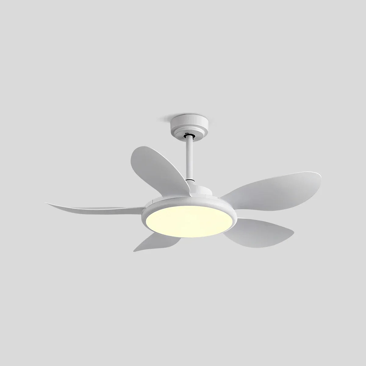 Deckenventilator mit 5 Holzflügeln und Licht fürs Wohnzimmer | Desfino