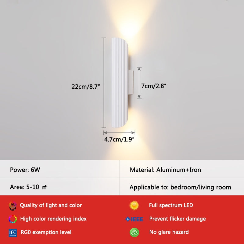 Roman Column Wall Lamp for Living Room | Desfino