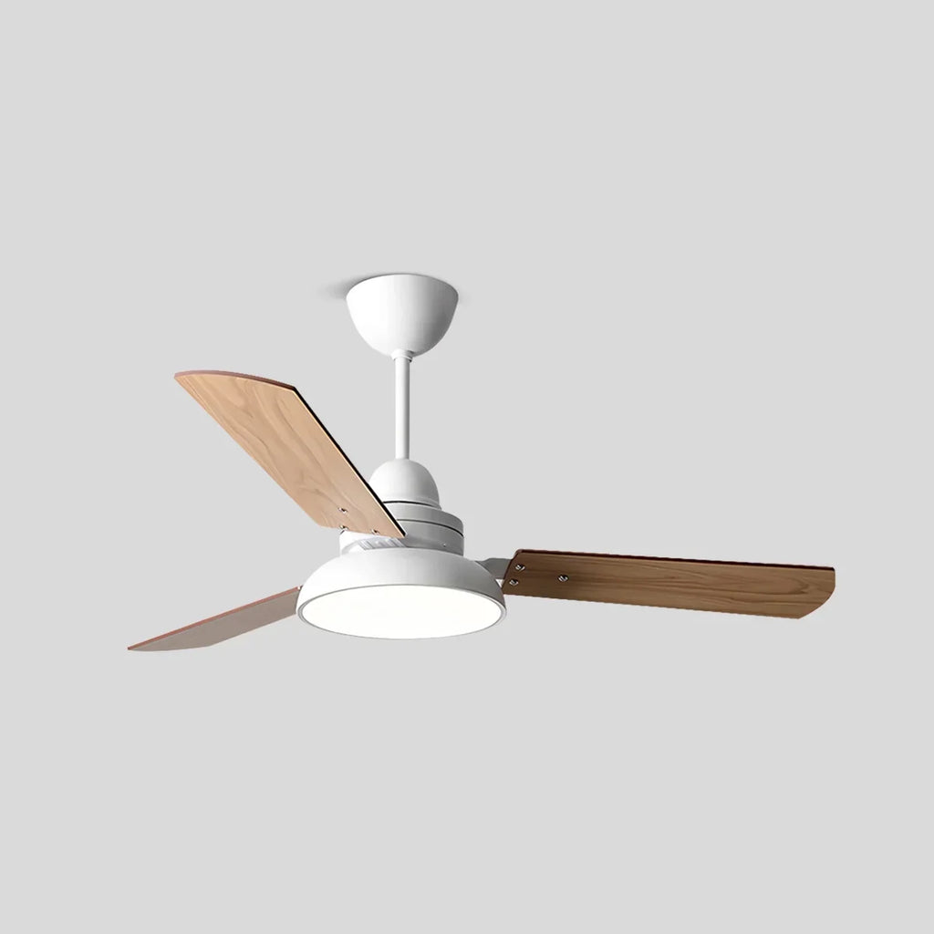 Moderne minimalistische Deckenventilatorleuchte mit drei Blättern | Desfino