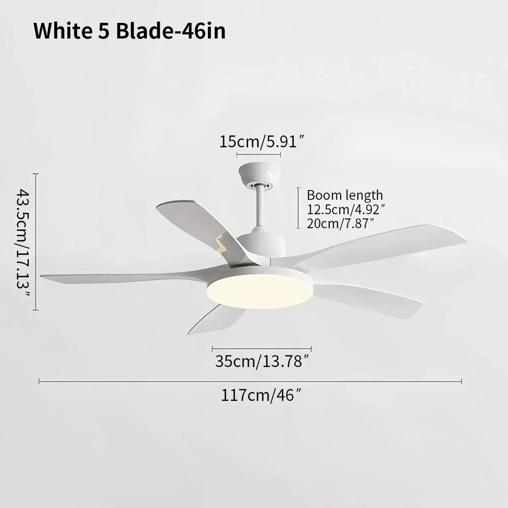 Living Room 6-Leaf Ceiling Fan Light | Desfino