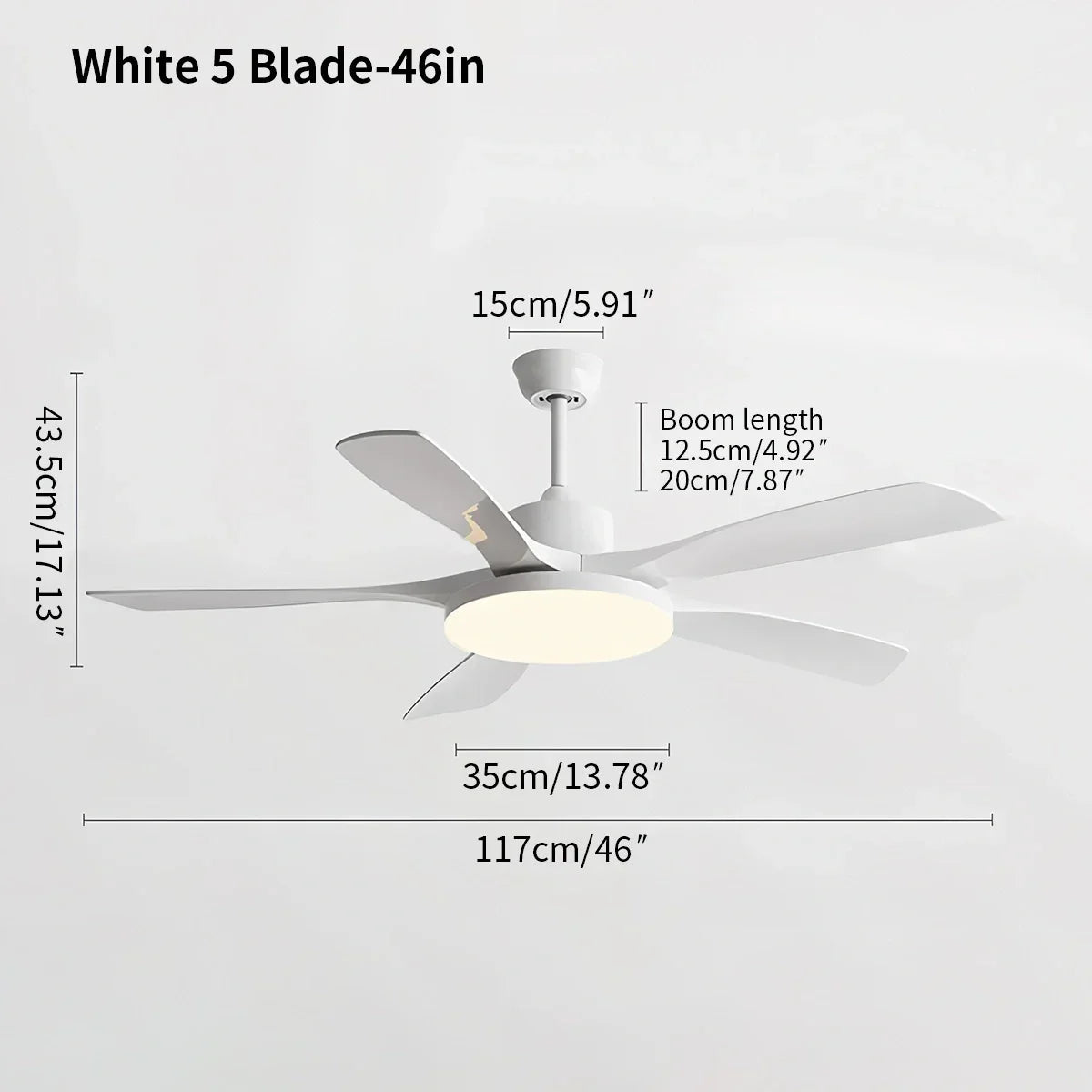 Living Room 6-Leaf Ceiling Fan Light | Desfino
