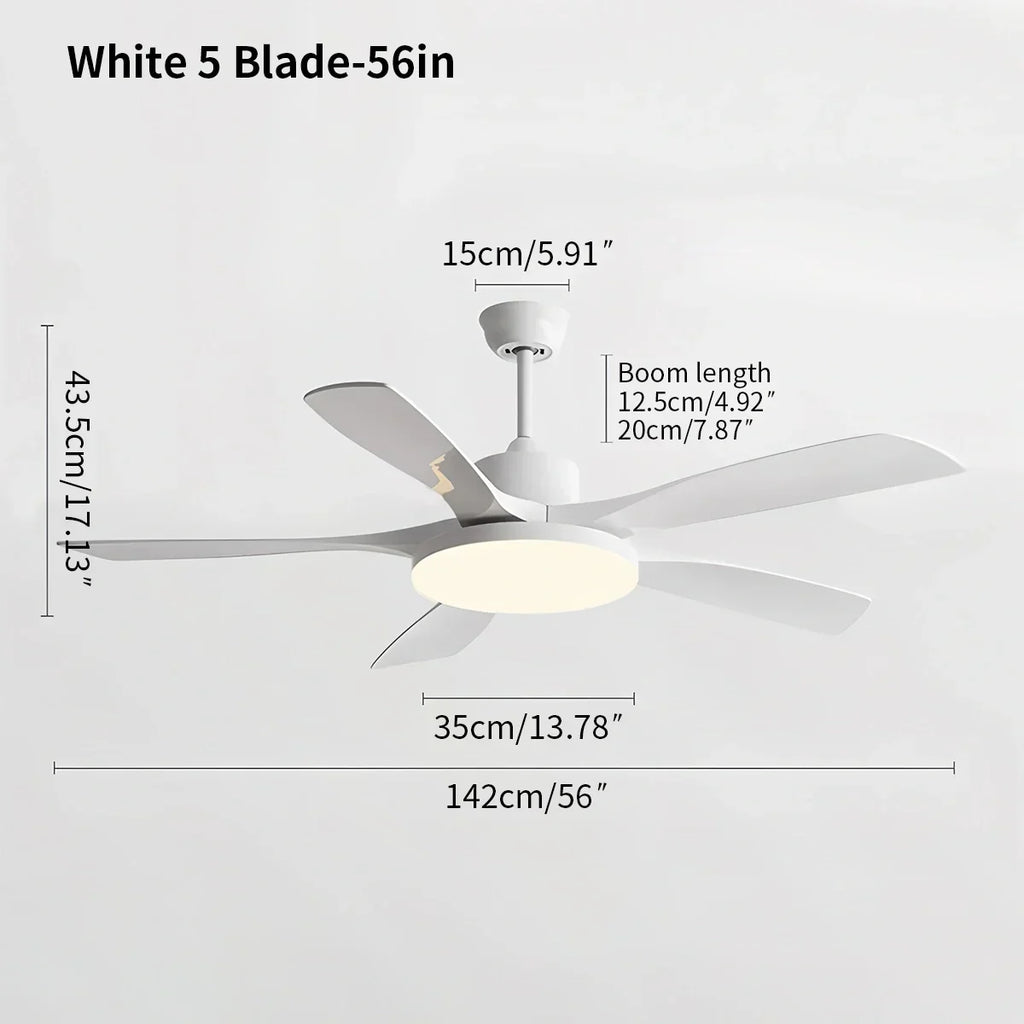 Living Room 6-Leaf Ceiling Fan Light | Desfino