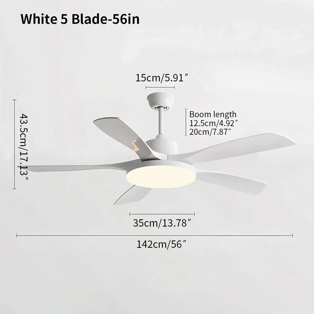 Living Room 6-Leaf Ceiling Fan Light | Desfino