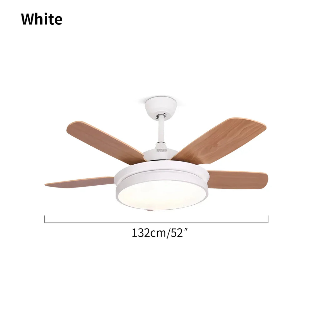 Deckenventilator mit 5 Flügeln und Licht fürs Wohnzimmer | Desfino