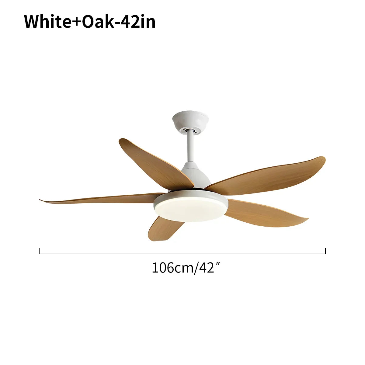 Moderner Deckenventilator mit 5 Flügeln und Lampe | Desfino