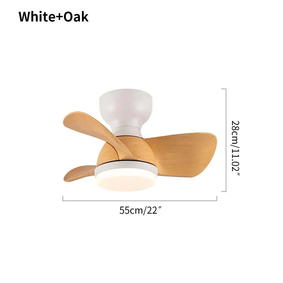 Small Flush Mount Ceiling Fan with Light | Desfino