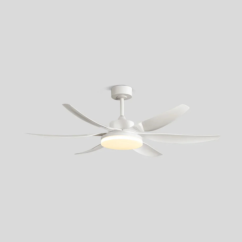 Nordischer LED-Deckenventilator mit 6 Flügeln und Licht | Desfino
