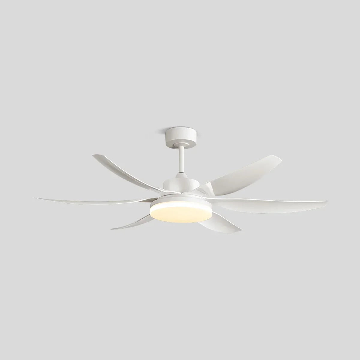 Nordischer LED-Deckenventilator mit 6 Flügeln und Licht | Desfino