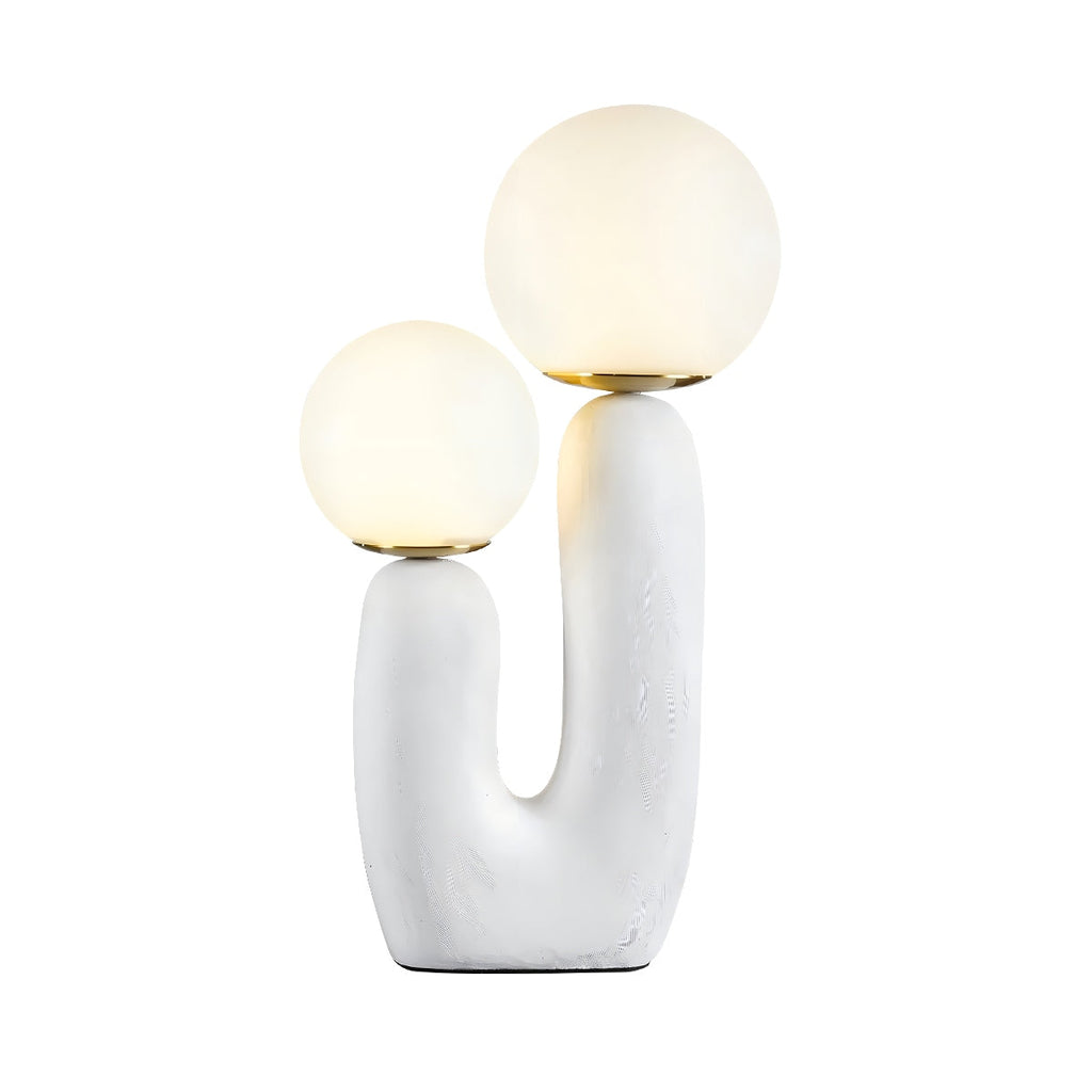 Rau strukturierte Harztischlampe | Desfino