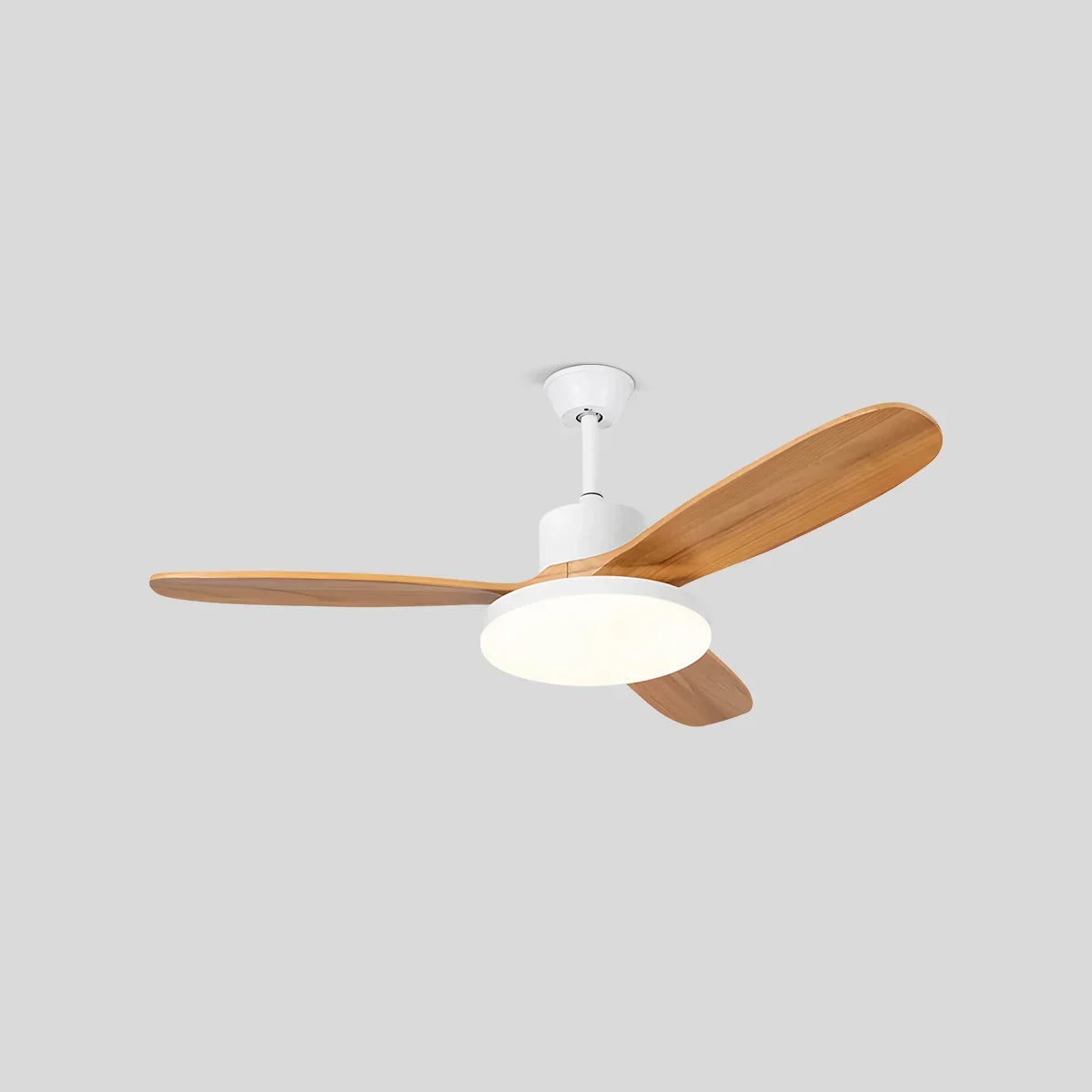 Deckenventilator mit 3 Holzflügeln und Licht | Desfino