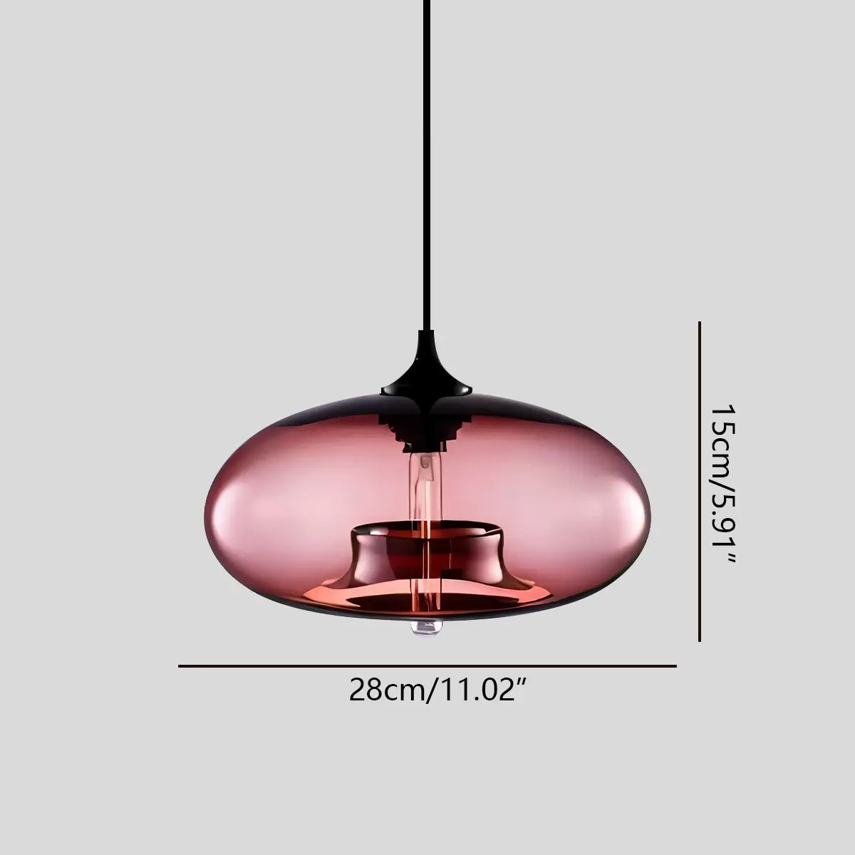 Bunte Glas-Hängeleuchte für den Essbereich | Desfino
