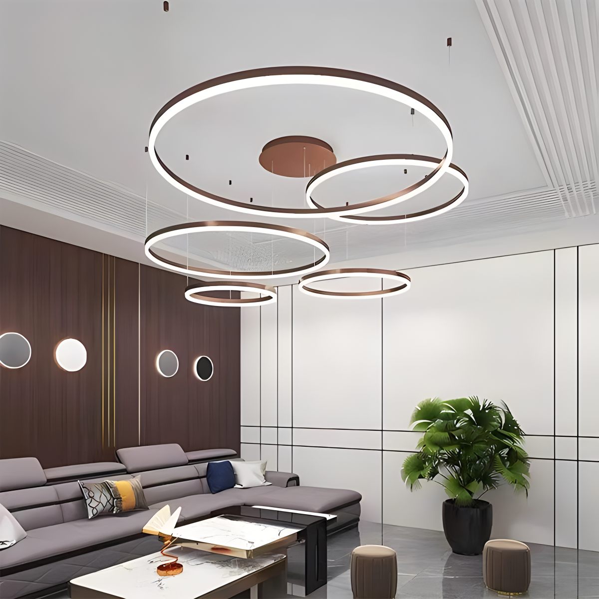 Modern Wireless Ring Chandelier Ceiling Lamp | Desfino