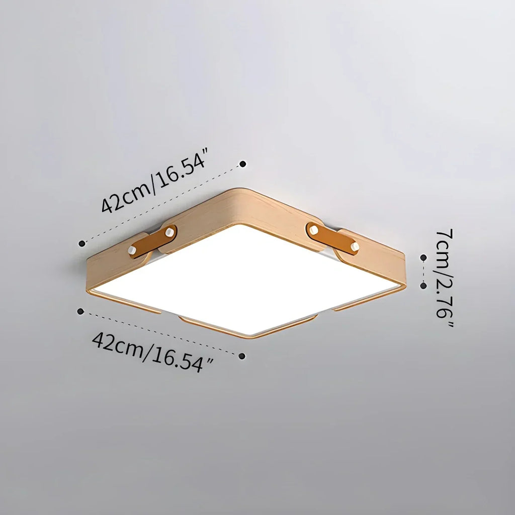 Nordic Wood Ceiling Light for Bedroom | Desfino