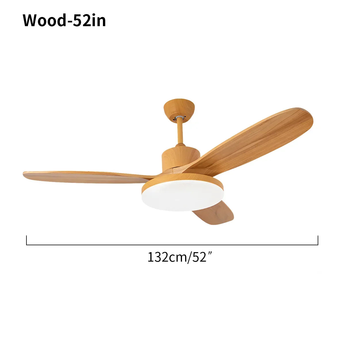 3 Wood Blade Ceiling Fan with Light | Desfino