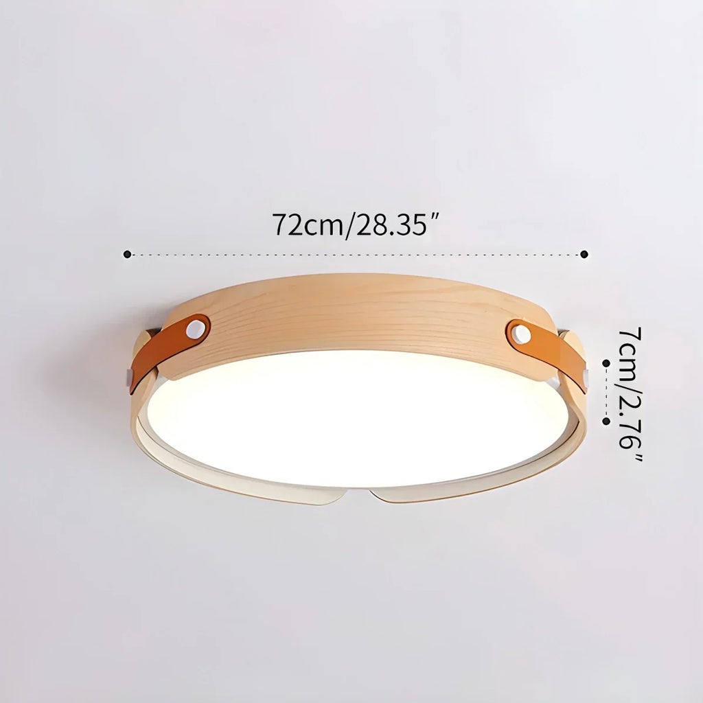 Nordic Wood Ceiling Light for Bedroom | Desfino