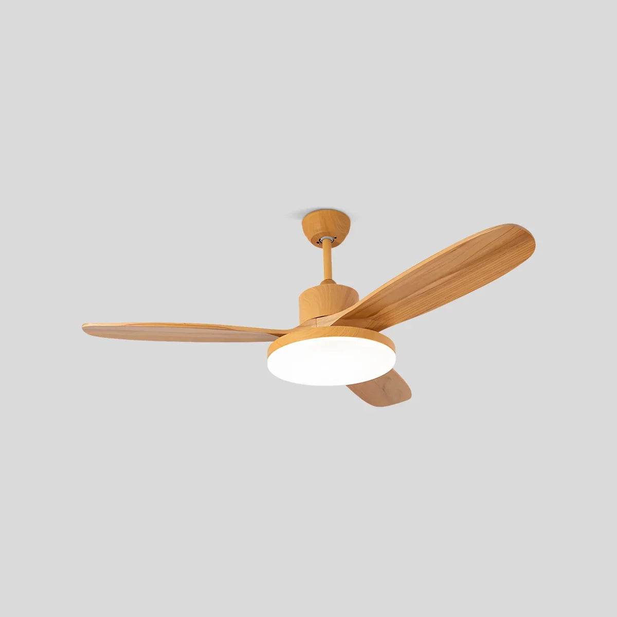 Deckenventilator mit 3 Holzflügeln und Licht | Desfino