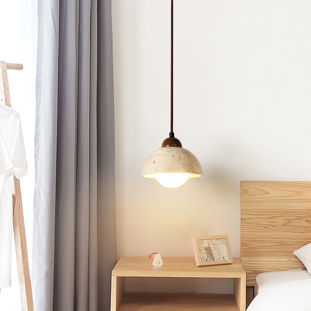 Travertine Pendant Lamp for Dining Area | Desfino