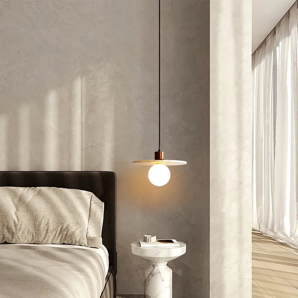 Travertine Pendant Lamp for Dining Area | Desfino