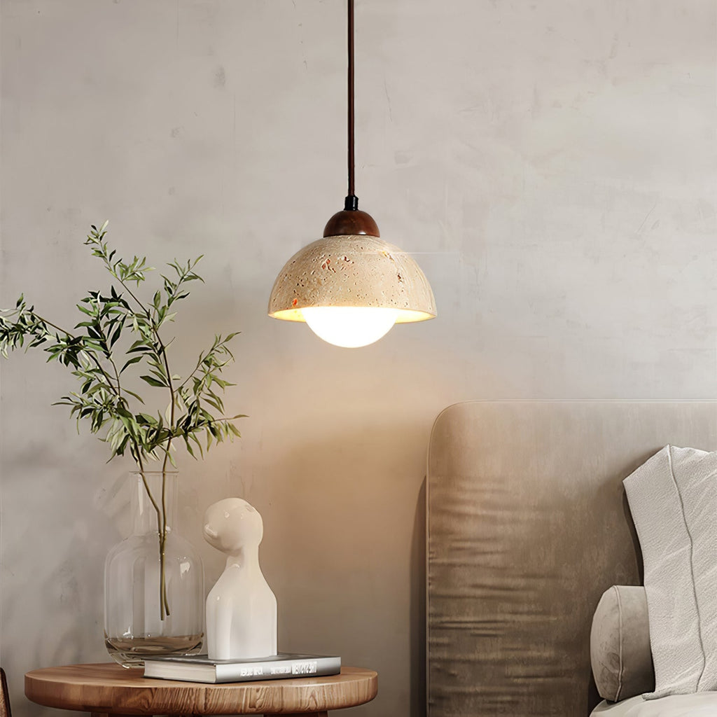 Travertine Pendant Lamp for Dining Area | Desfino