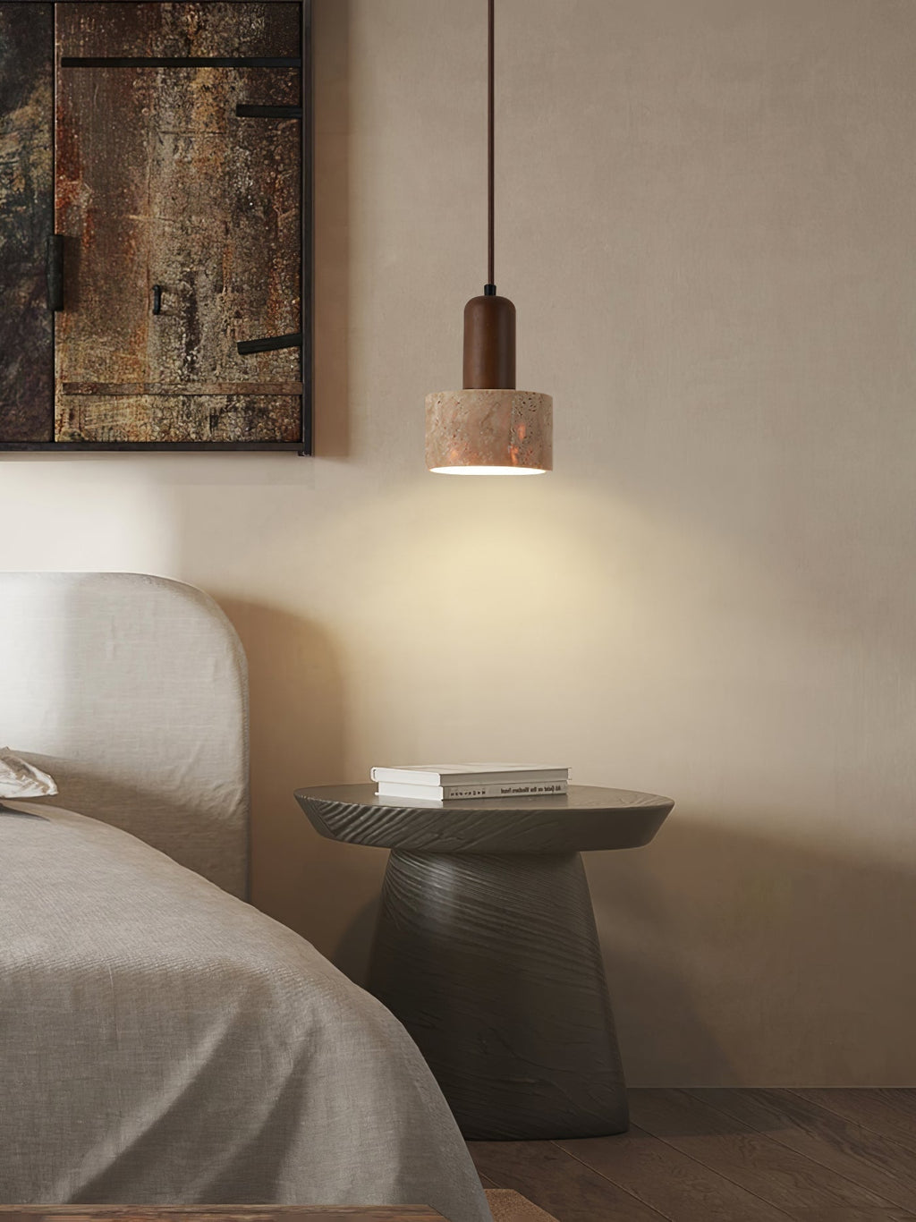 Travertine Pendant Lamp for Dining Area | Desfino