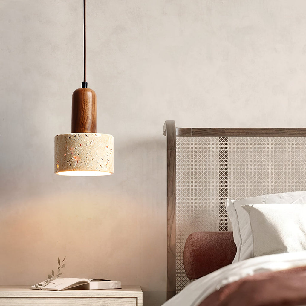 Travertine Pendant Lamp for Dining Area | Desfino