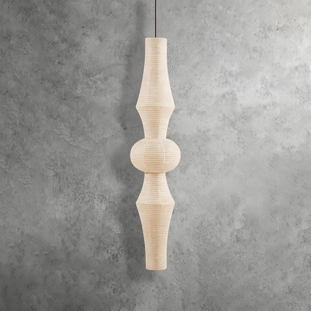 Washi Paper Corner Pendant Light for High Ceilings | Desfino