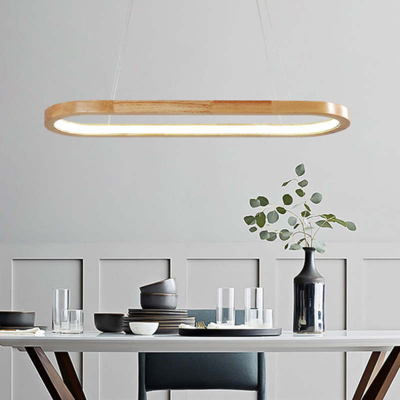 LumaWood LED-pendellampe — moderne metall og tre - Desfino