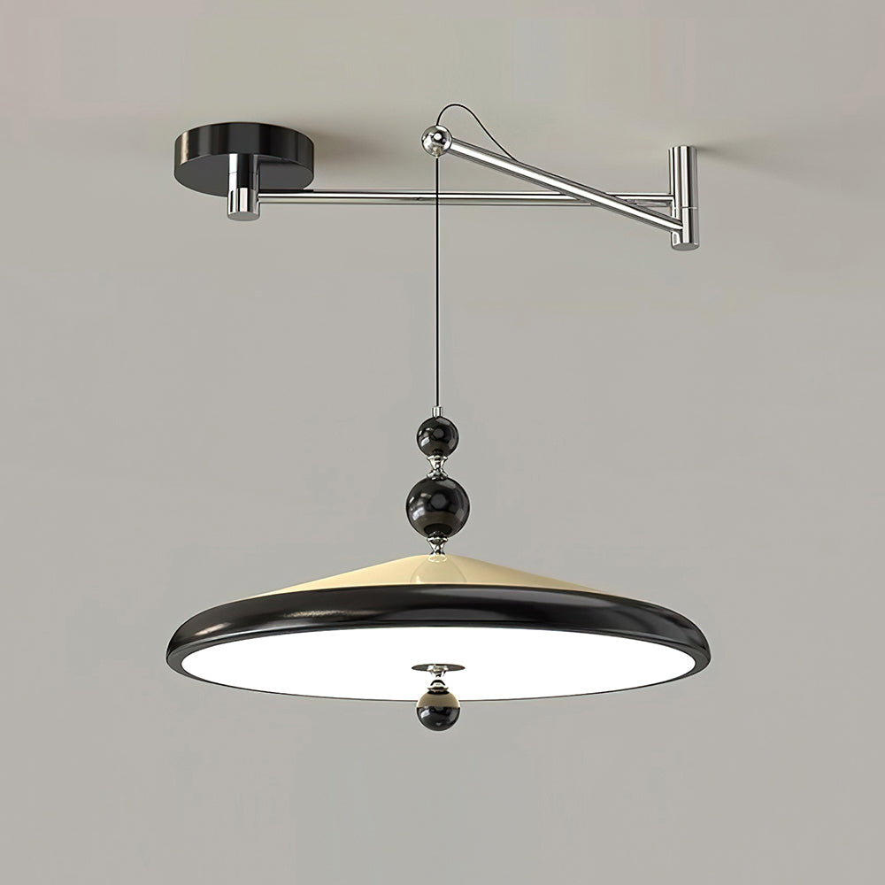 Pendelleuchte mit schwenkbarem Arm – warmes, diffuses Licht, verstellbare Position