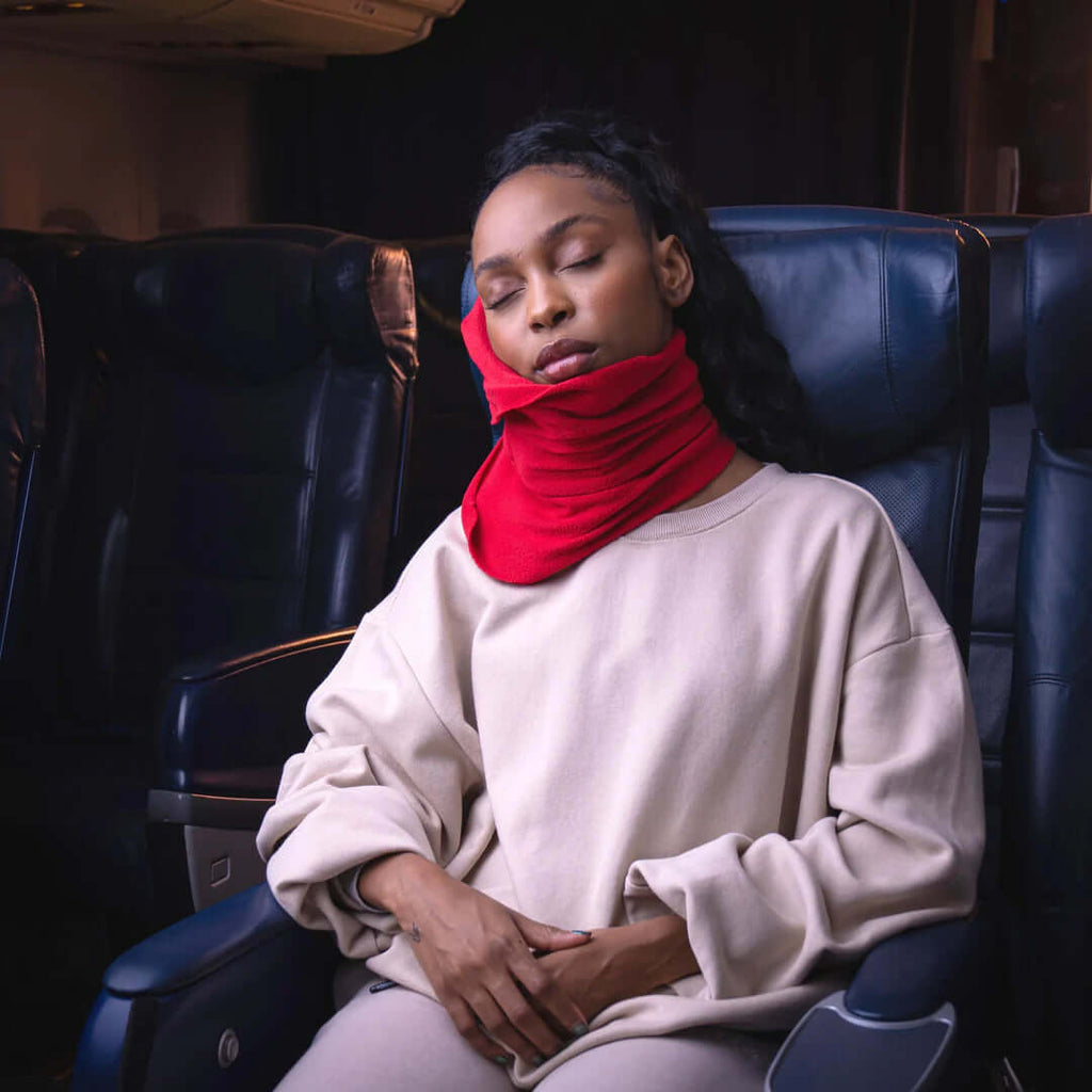 Almohada de viaje envolvente para el cuello en forma de U — soporte para la cabeza en posición erguida - Desfino