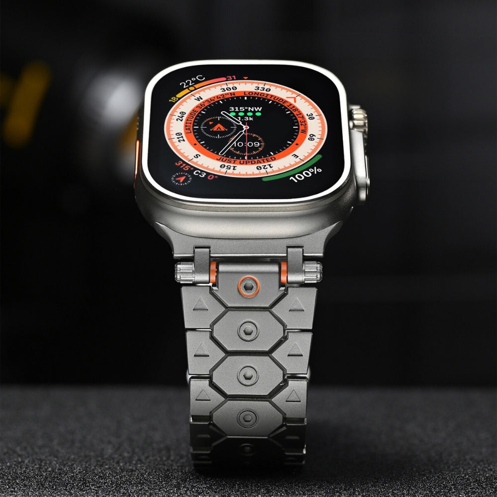 Sześciokątny tytanowy pasek ogniwowy Vantira do Apple Watch - Desfino