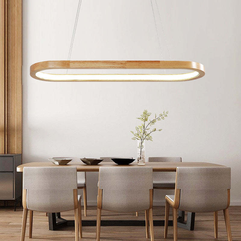 LumaWood LED-pendellampe — moderne metall og tre - Desfino