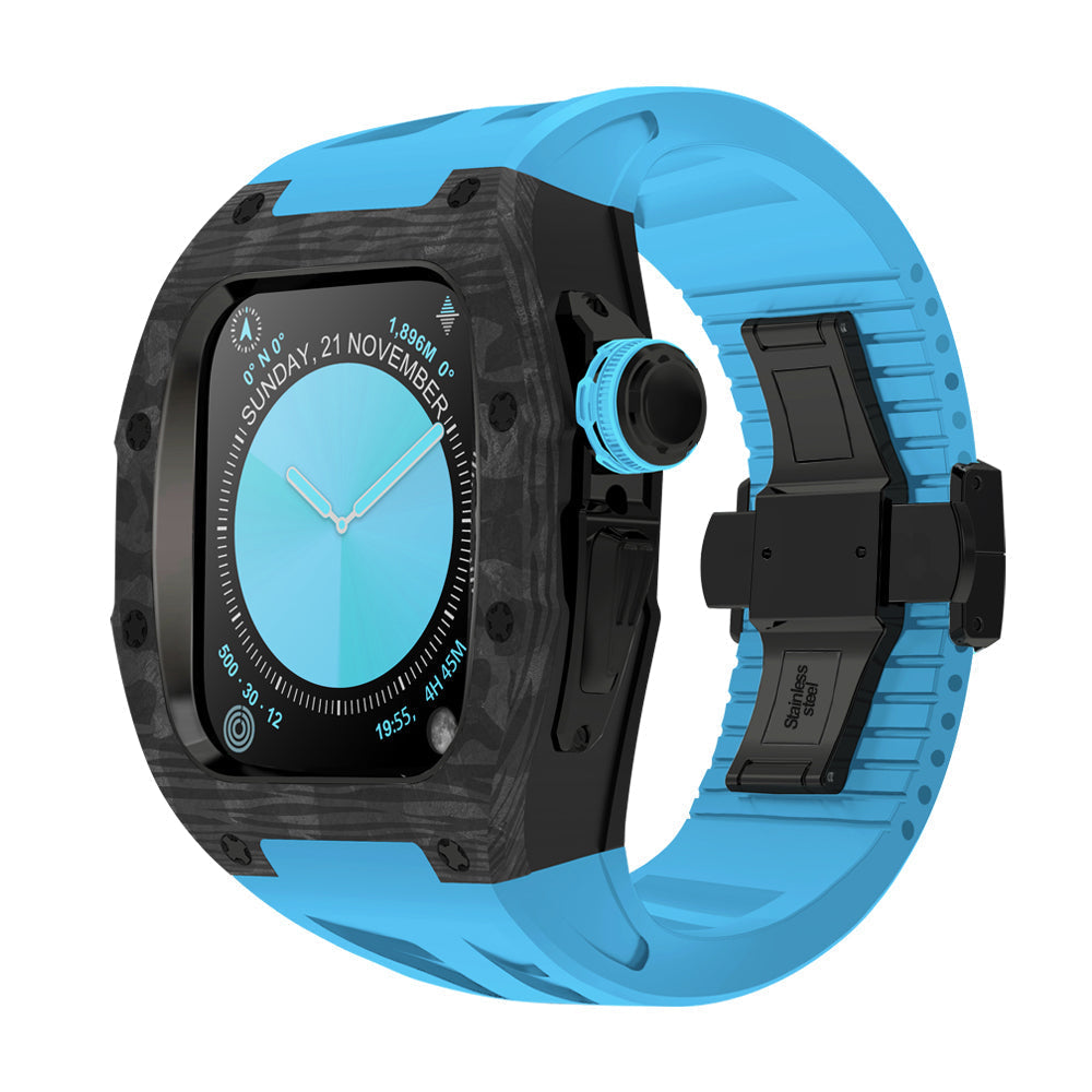 AuroraCarbon S10-retrofitkit voor Apple Watch met titaniumaccenten - Desfino