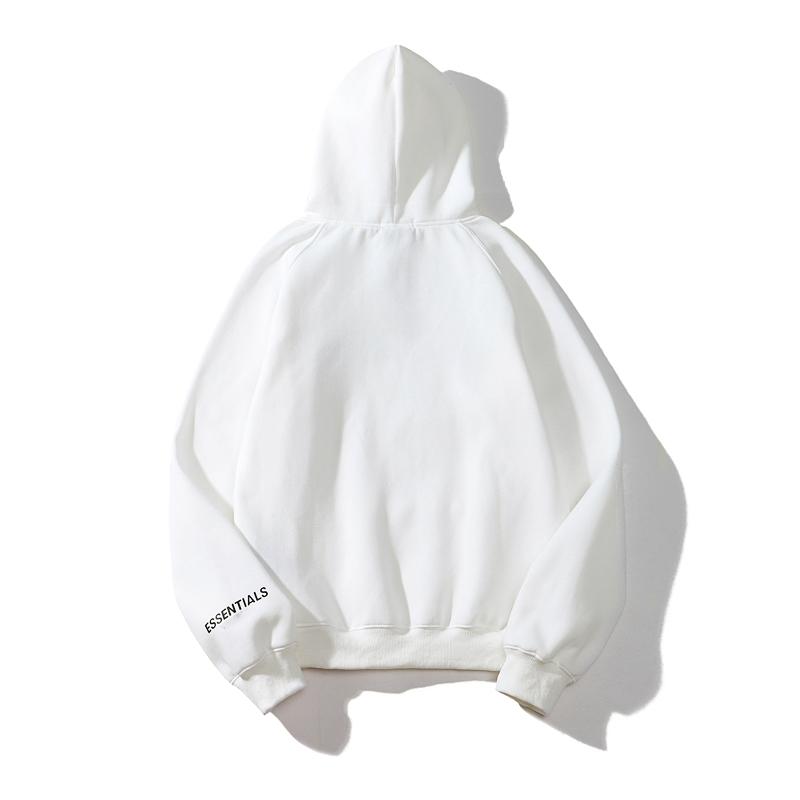 Fear of God Essentials Hoodie — 100 % Baumwolle, lockere Passform, Kängurutasche - Desfino