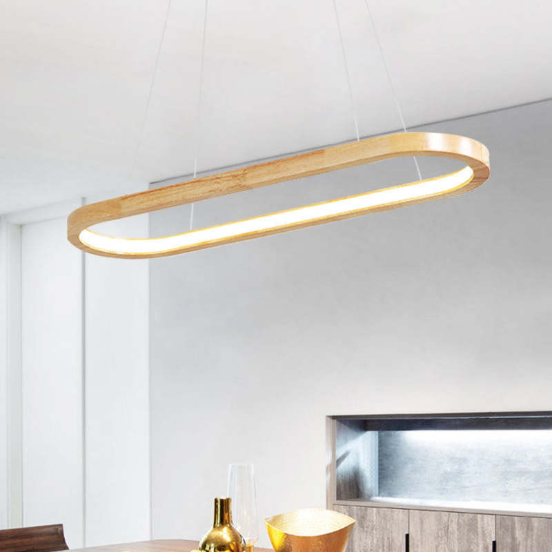 LumaWood Wisząca lampa LED — nowoczesne połączenie metalu i drewna - Desfino
