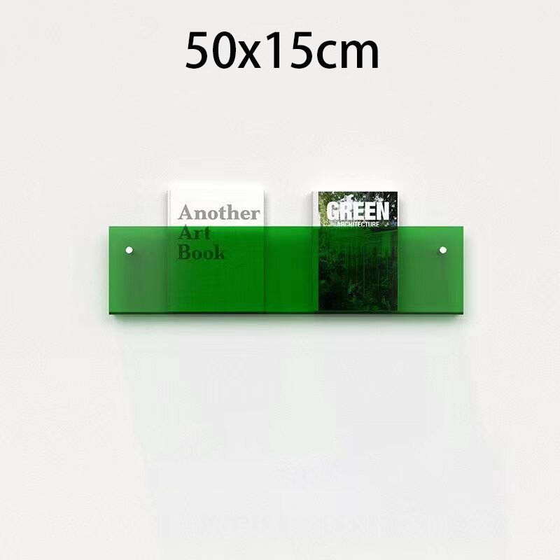 Floating Acrylic Wall Magazine Holder — 12 Color Options