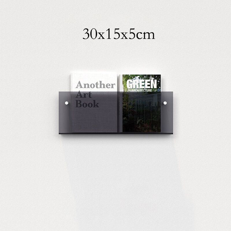 Floating Acrylic Wall Magazine Holder — 12 Color Options