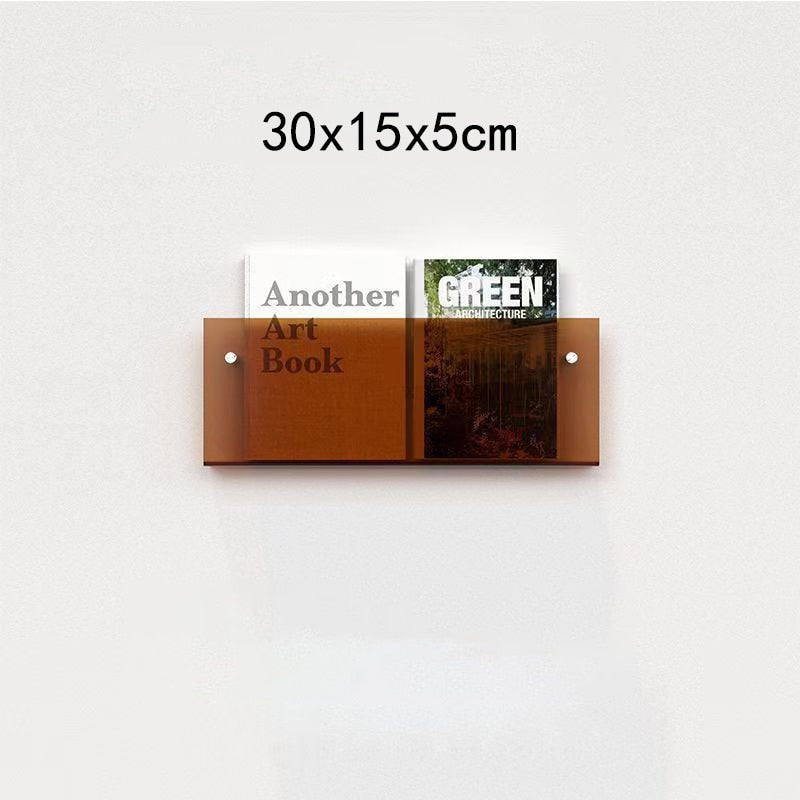 Floating Acrylic Wall Magazine Holder — 12 Color Options