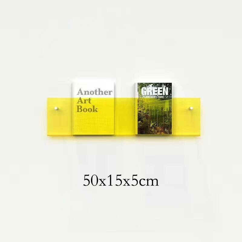 Floating Acrylic Wall Magazine Holder — 12 Color Options