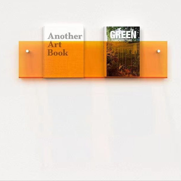 Floating Acrylic Wall Magazine Holder — 12 Color Options