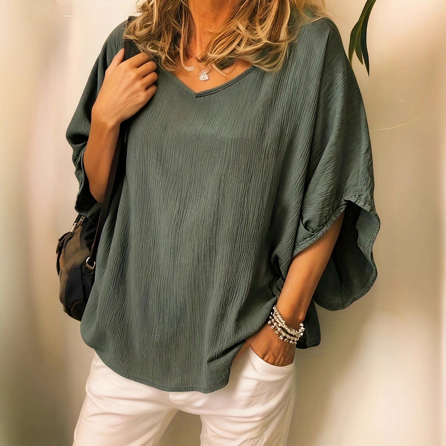 Blouse fluide à manches larges