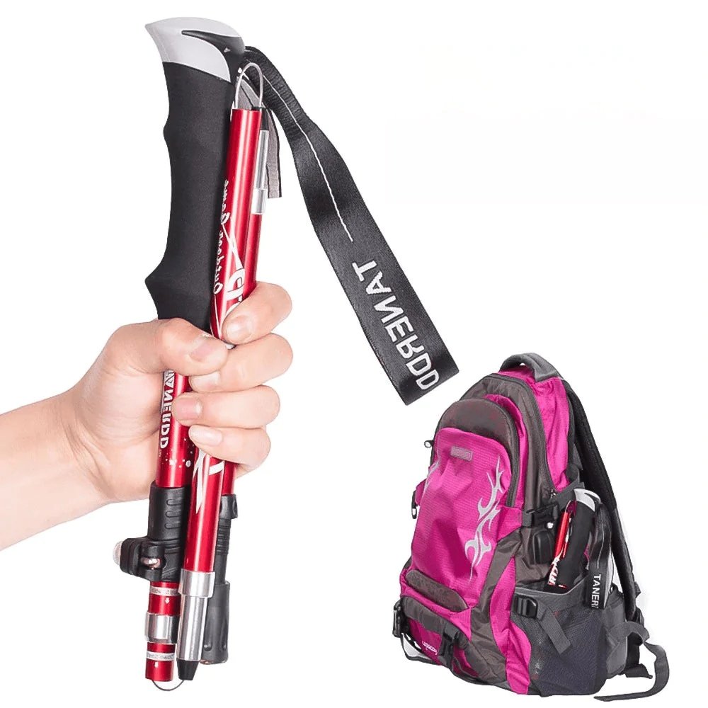 Bâtons de trekking télescopiques PeakGlide — pliables, réglables avec pince à serrage facile - Desfino