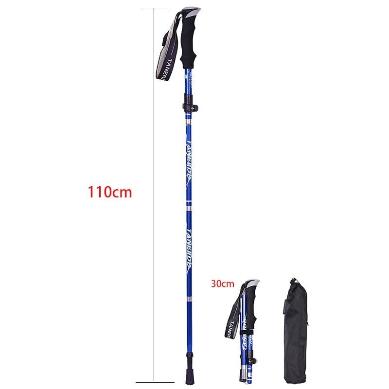 Bâtons de trekking télescopiques PeakGlide — pliables, réglables avec pince à serrage facile - Desfino