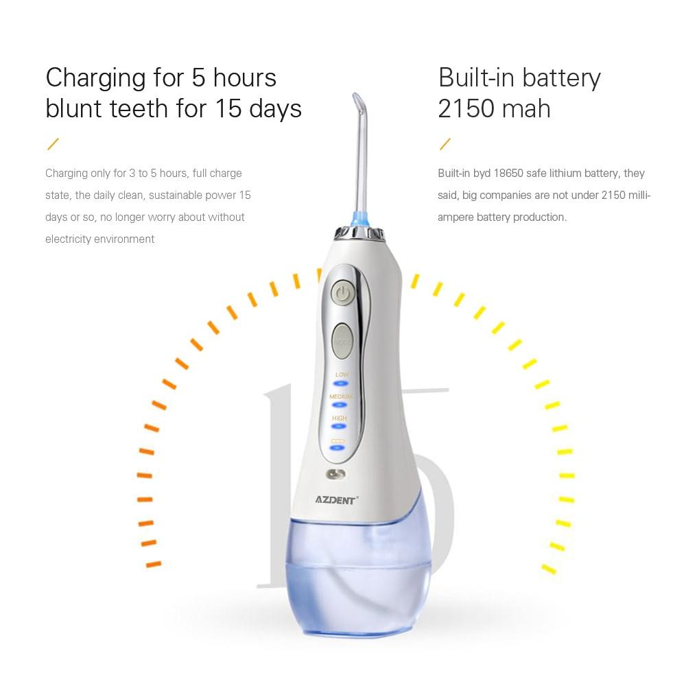جهاز HydraDent اللاسلكي لتنظيف الأسنان بالماء — جهاز ريّ للفم قابل للشحن عبر USB | Desfino