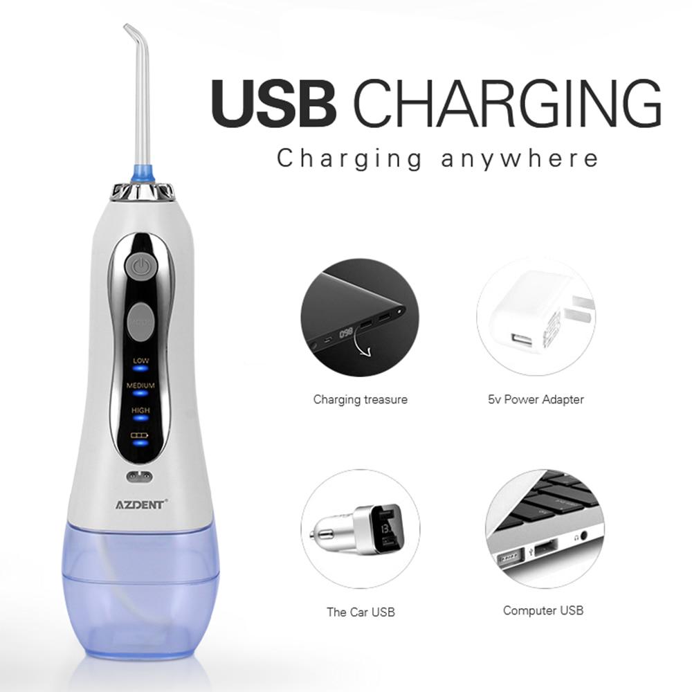 جهاز HydraDent اللاسلكي لتنظيف الأسنان بالماء — جهاز ريّ للفم قابل للشحن عبر USB | Desfino