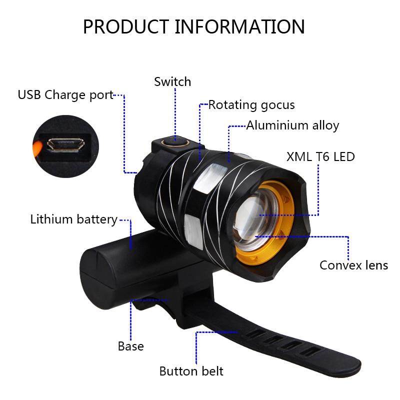 Luz para bicicleta VeloBeam recargable por USB — 5 LED rojos, impermeable - Desfino
