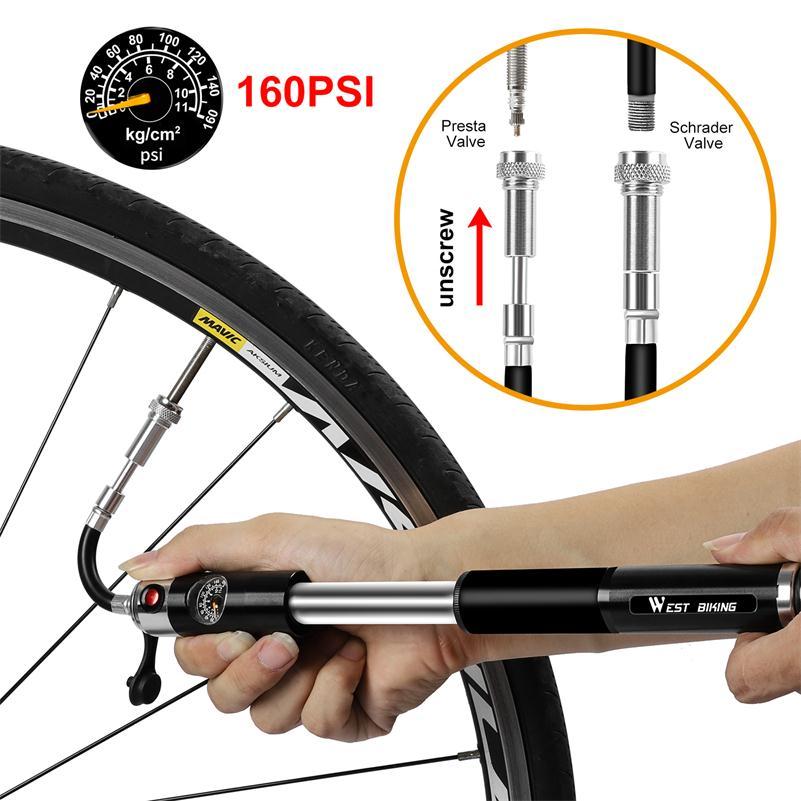 Mini pompka rowerowa VeloMate — aluminiowa, ukryty wężyk, uchwyt montażowy - Desfino
